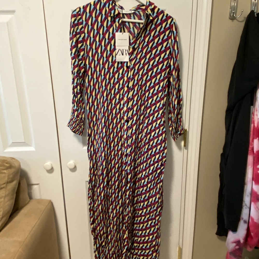 Ankle length patterned dress